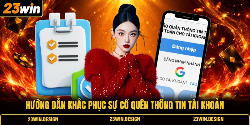 Hướng dẫn khắc phục sự cố quên thông tin tài khoản