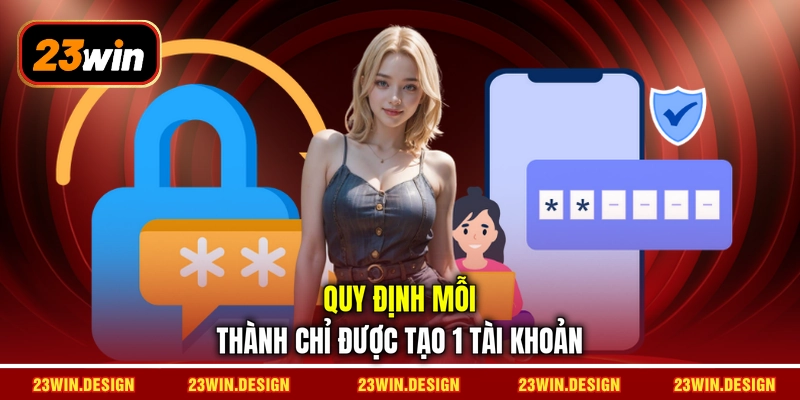 Quy định mỗi thành chỉ được tạo 1 tài khoản