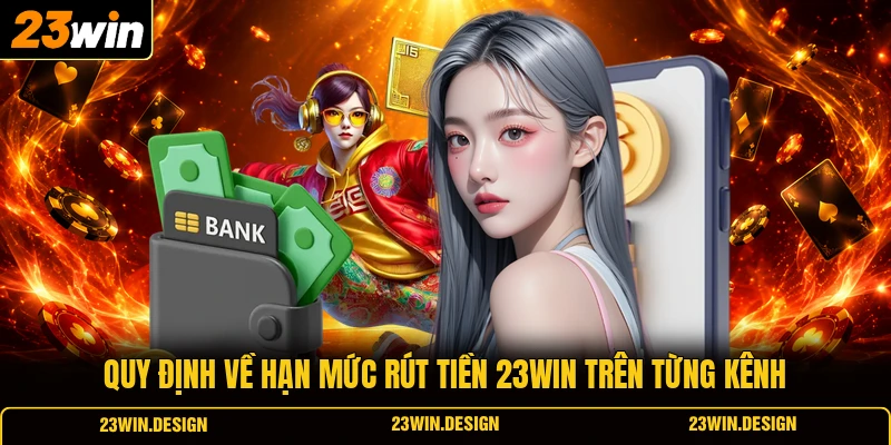 Quy định về hạn mức rút tiền 23WIN trên từng kênh