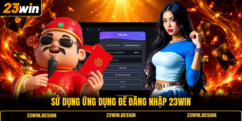 Sử dụng ứng dụng để đăng nhập 23WIN
