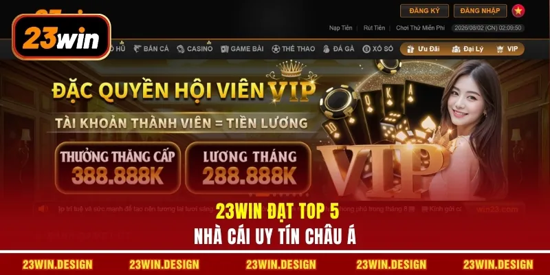 23WIN 17 23WIN đạt top 5 nhà cái uy tín Châu Á
