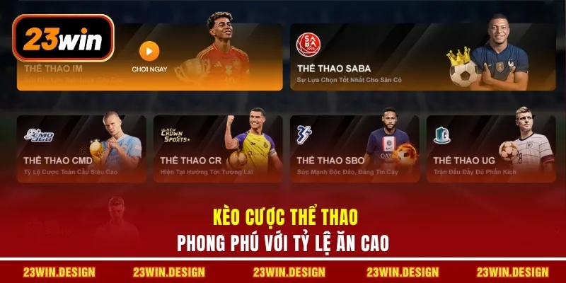 23WIN 22 Kèo cược thể thao phong phú với tỷ lệ ăn cao